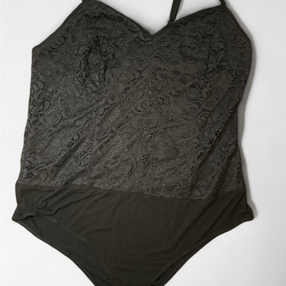 Torrid Black Lace Overlay Bodysuit
